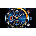 KUNHUANG 1011  2020 New quartz men's watch fashion solid steel band multi-function sports waterproof luminous watch man